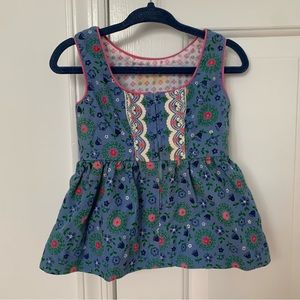 VTG hippie 60s 70s baby girl dress florals 6M 9M 12M